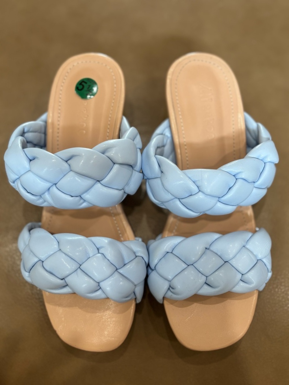 Braided Double-Strap Block chunky Heel Mules - Picture 2 of 4